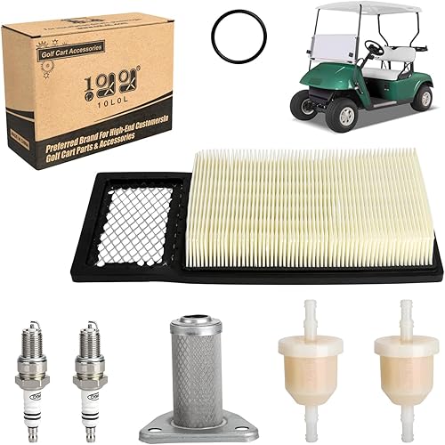 10L0L Kit de afinación EZGO para carrito de golf EZGO TXT con filtro de aire 72368G01, filtro de combustible, bujía, kit de repuesto de filtro de