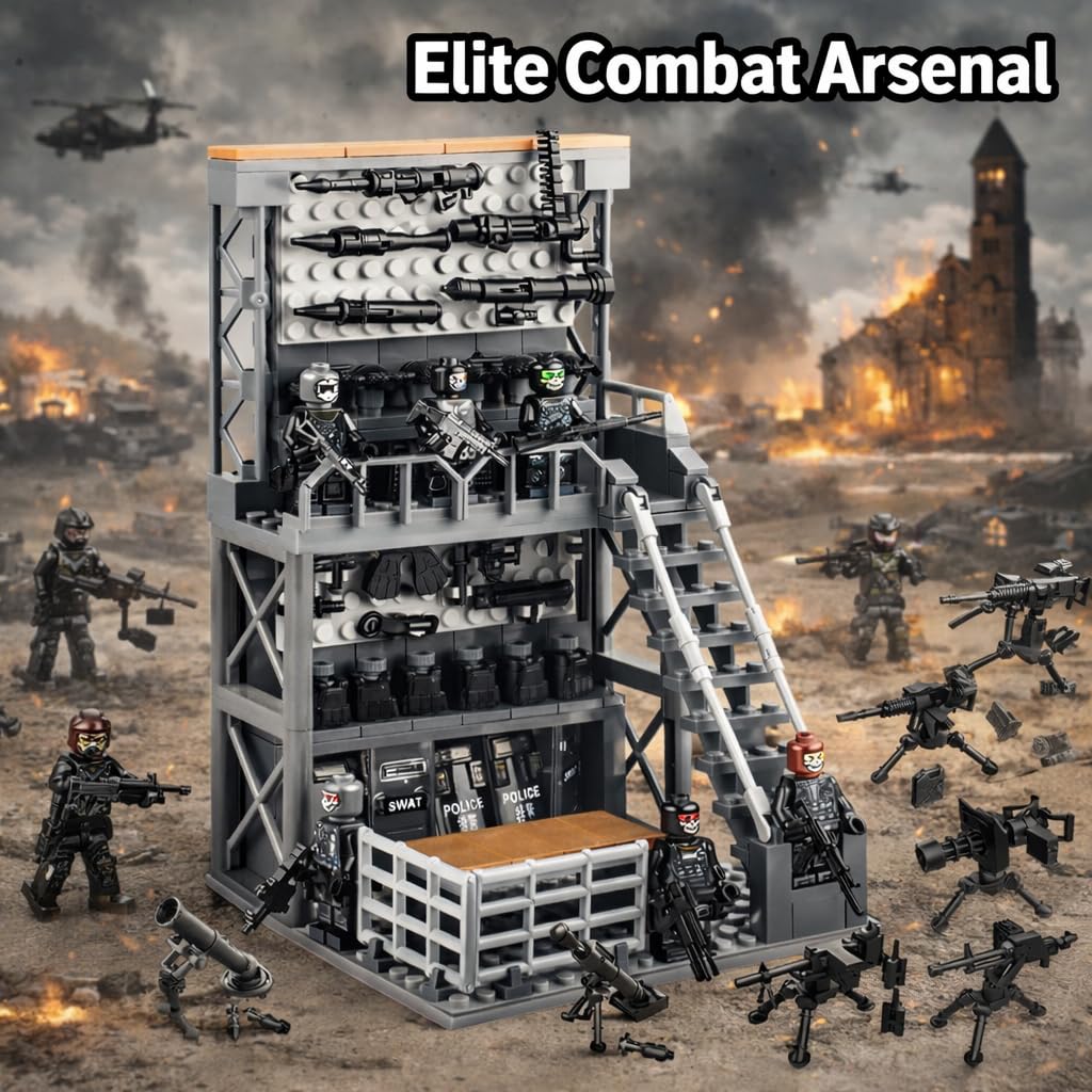 Amazon.co.jp: ELEFOCUS WW2 軍事基地ビルディングブロックセット 陸軍