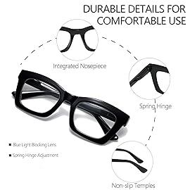 FSRTEP Oprah- Readers for Women - Stylis Style Reading Glasses with Blue Light Blocking and Spring Hinge KBH +1.75