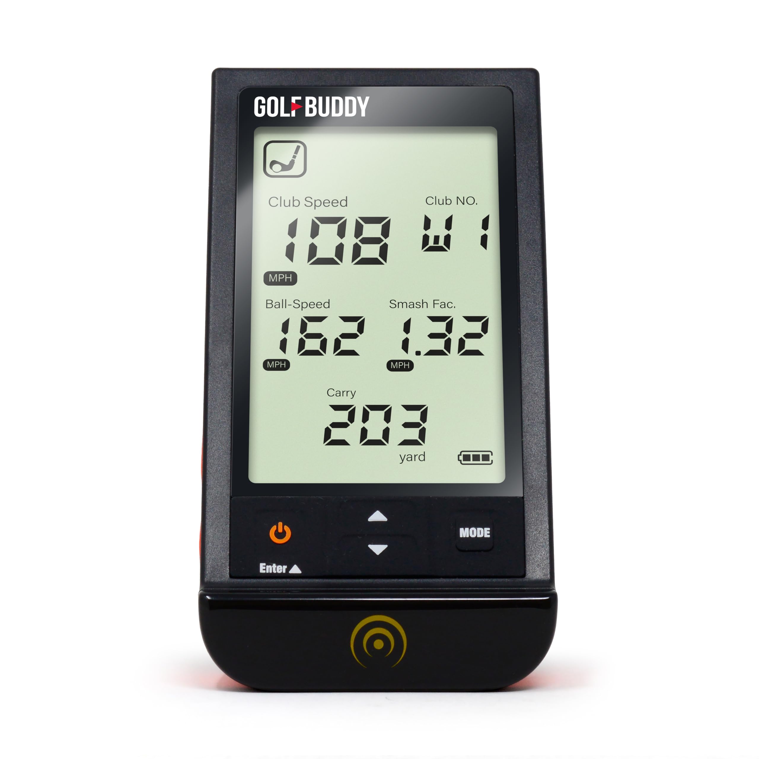 GolfBuddy Shot Mate Golf Launch Monitor für genaue Golftrainingsdaten, kompakte, radarbasierte tragbare Monitore für Schlägergeschwindigkeit, Ballgeschwindigkeit, Smash-Faktor und Tragedistanz
