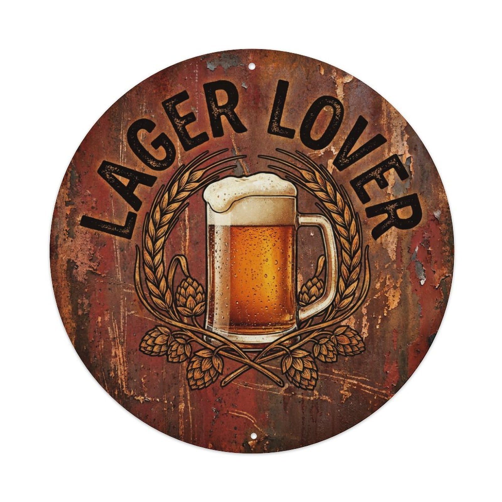 Fyrn Style Metal Tin Sign Vintage Beer Breweriana Lager Lover Retro Bar For Pub