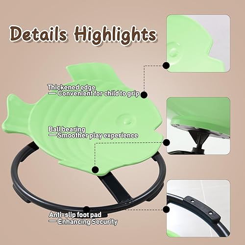 Miniatura 4 de Silla giratoria para niños autistas, juguetes sensoriales para niños con autismo, silla giratoria sensorial de 360, asiento giratorio en forma de