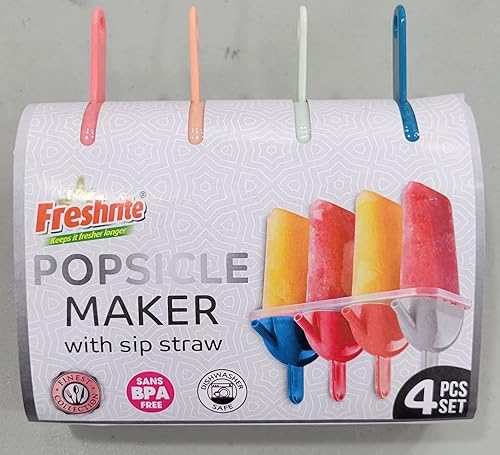 Miniatura 7 de Juego de 8 moldes para paletas heladas congeladas con protector de goteo de paja para sorber  para golosinas caseras congeladas  yogur congelado,