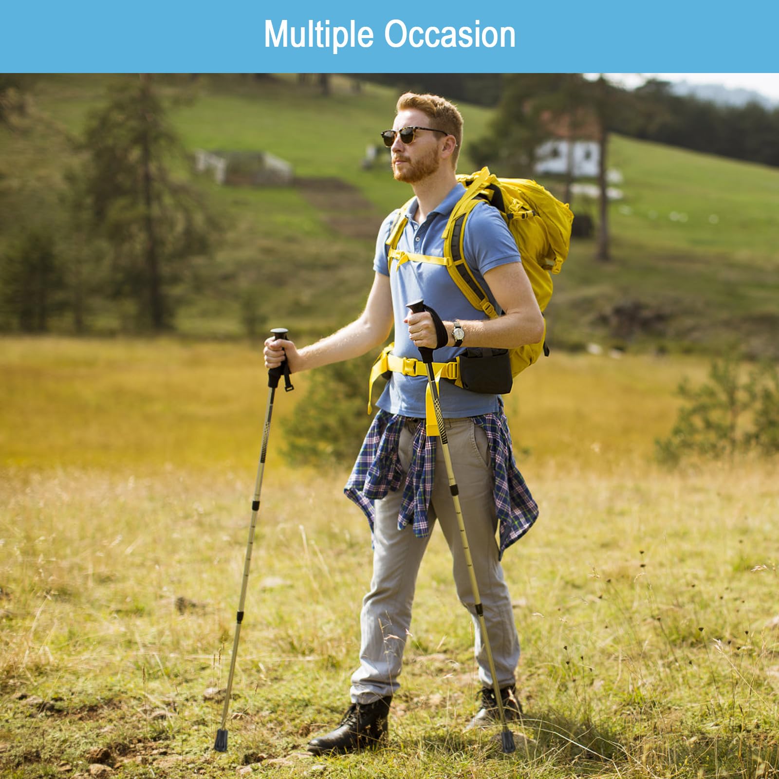 Nordic Walking - Bastoncini in gomma, 6 pezzi, tamponi in gomma per bastoncini da trekking, bastoncini da trekking