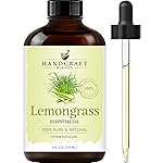 Handcraft Blends Lemongrass Essential Oil - Huge 4 Fl Oz - 100% Pure and Natural - Premium Grade Essential Oil for Diffuser and Aromatherapy, Skin, Massage, Candle and Soap Making Fragrance