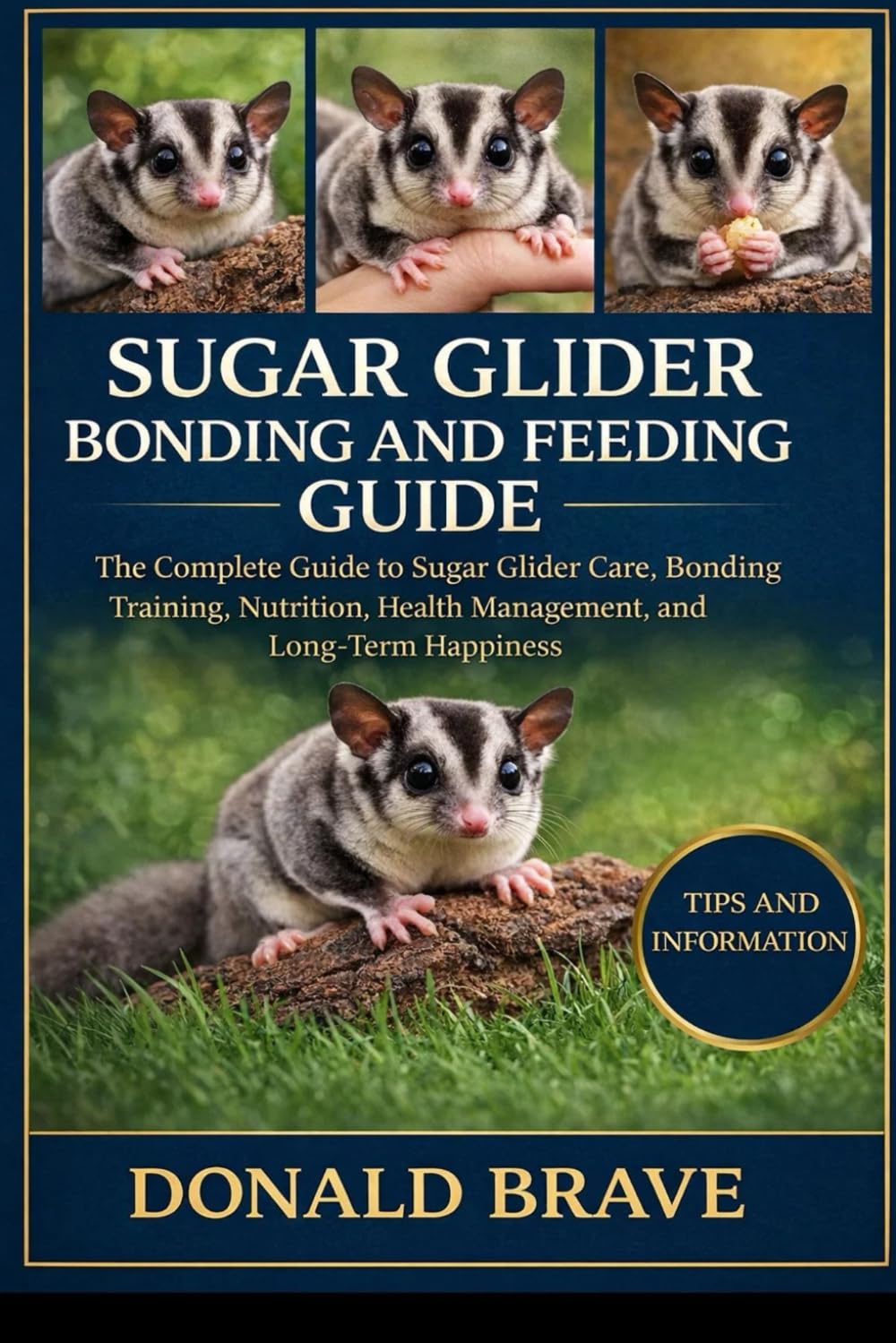 SUGAR GLIDER BONDING AND FEEDING GUIDE: The Complete Guide to Sugar Glider Care, Bonding Training, Nutrition, Health Management, and Long-Term Happiness.
