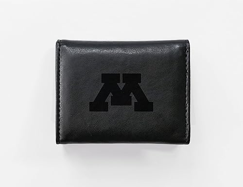 Vista 451 de Rico Industries NCAA - Cartera triple grabada con láser y tres pliegues grabada con láser, accesorio para hombre Negro