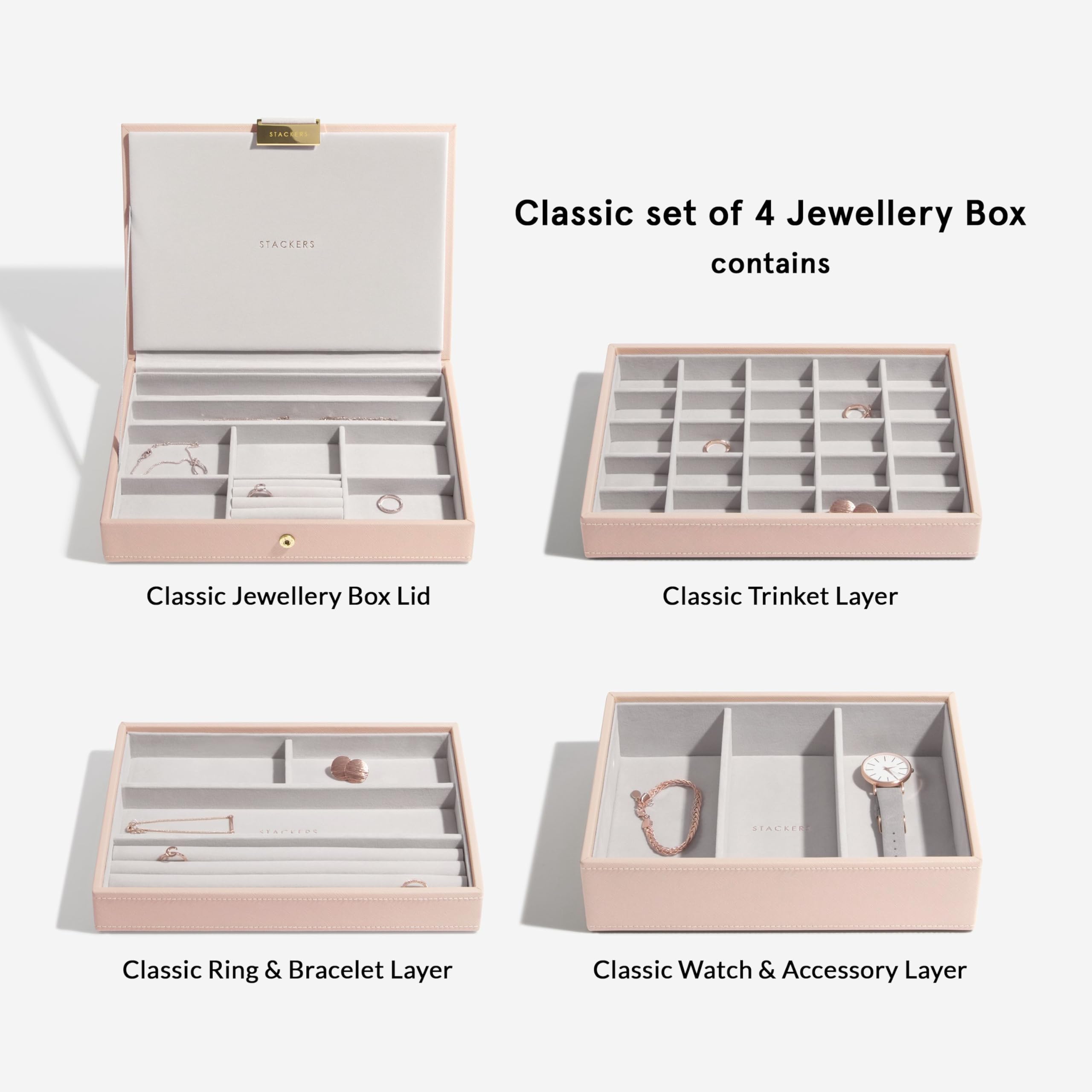 Stackers Blush Woven Classic Lot de 4