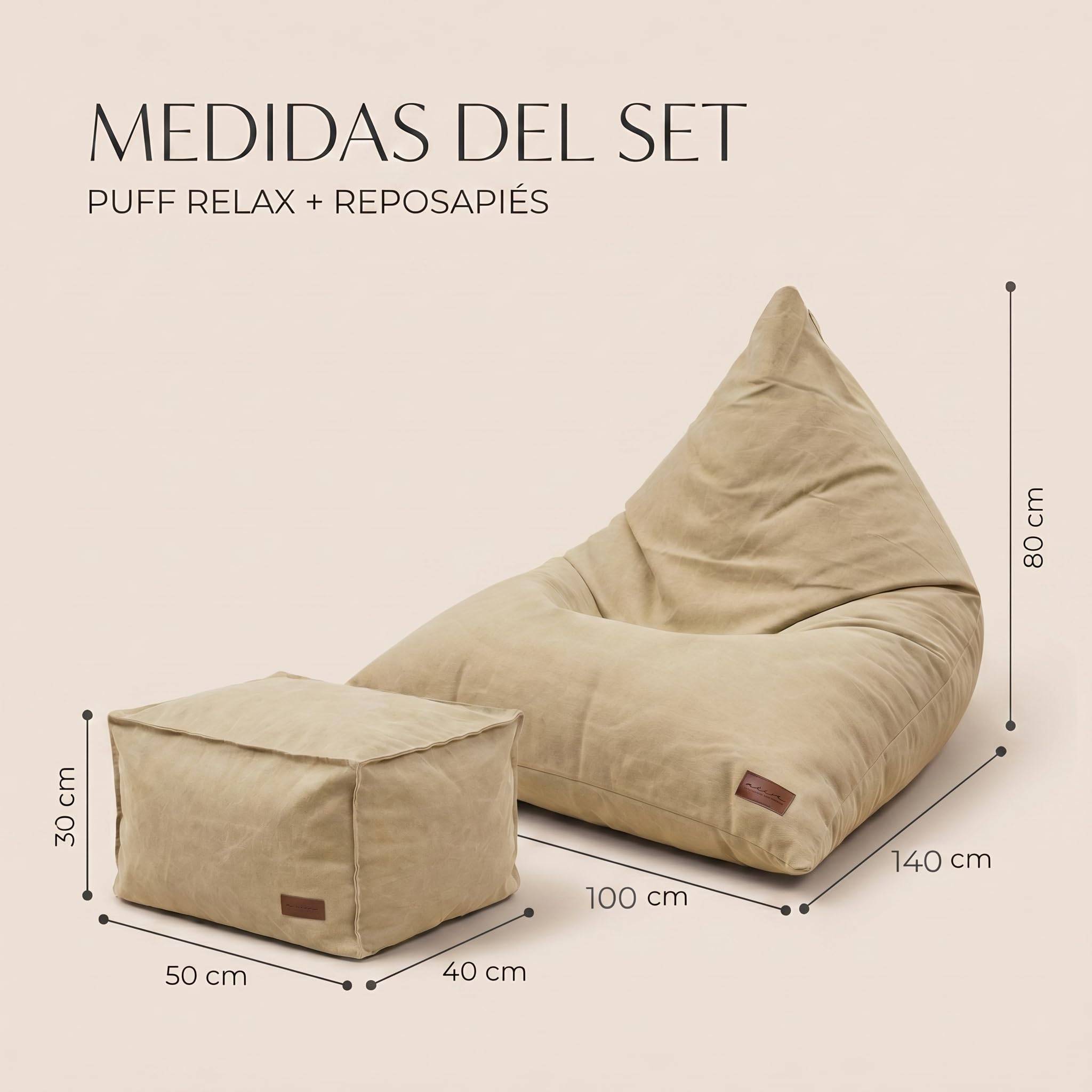 Aiire Puff con Relleno Incluido Moderno - Puf Salon XXL de Diseño para Adulto o Juvenil - Funda Desenfundable y Lavable - Puffs Infantiles XXL - Bean Bag Chair Gamer Gigante con Reposapiés