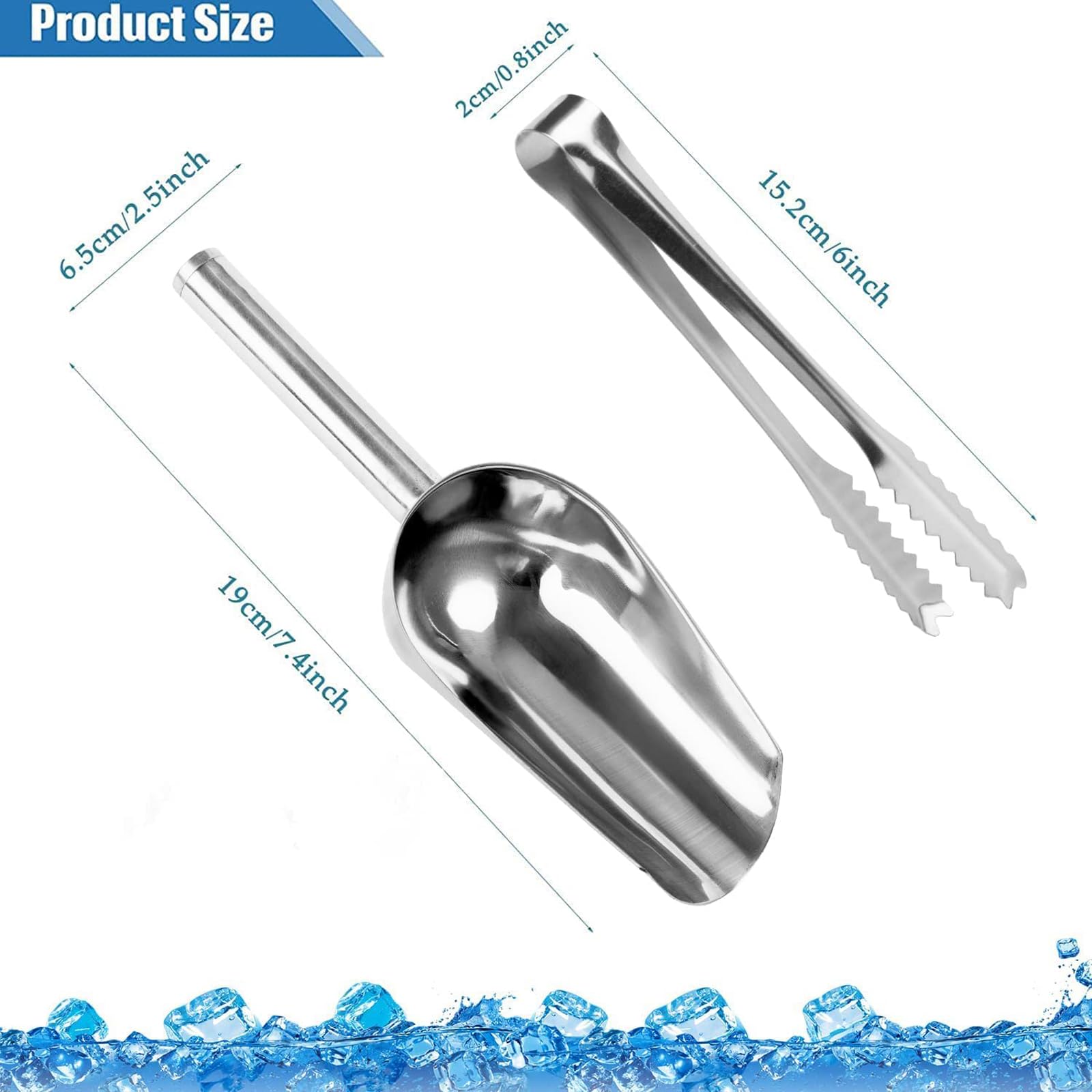 5 Pinze per Zucchero in Acciaio Inox e 5 Paletta,Pinze da Zucchero,Pinze per Ghiaccio Piccole pinze,Mini Pinze da Portata Pinze per Dolci, per Matrimoni, Feste, Bar,Grill, caffè,Cucina, Buffe