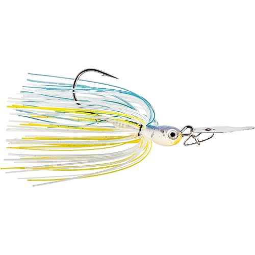 Strike King Tungsten Thunder Cricket Vibrating Swim Jig Fishing Lure, Compact Tungsten Head, Hand Tied Skirt, Trailer Keeper, 4/0 Owner Jungle Hook