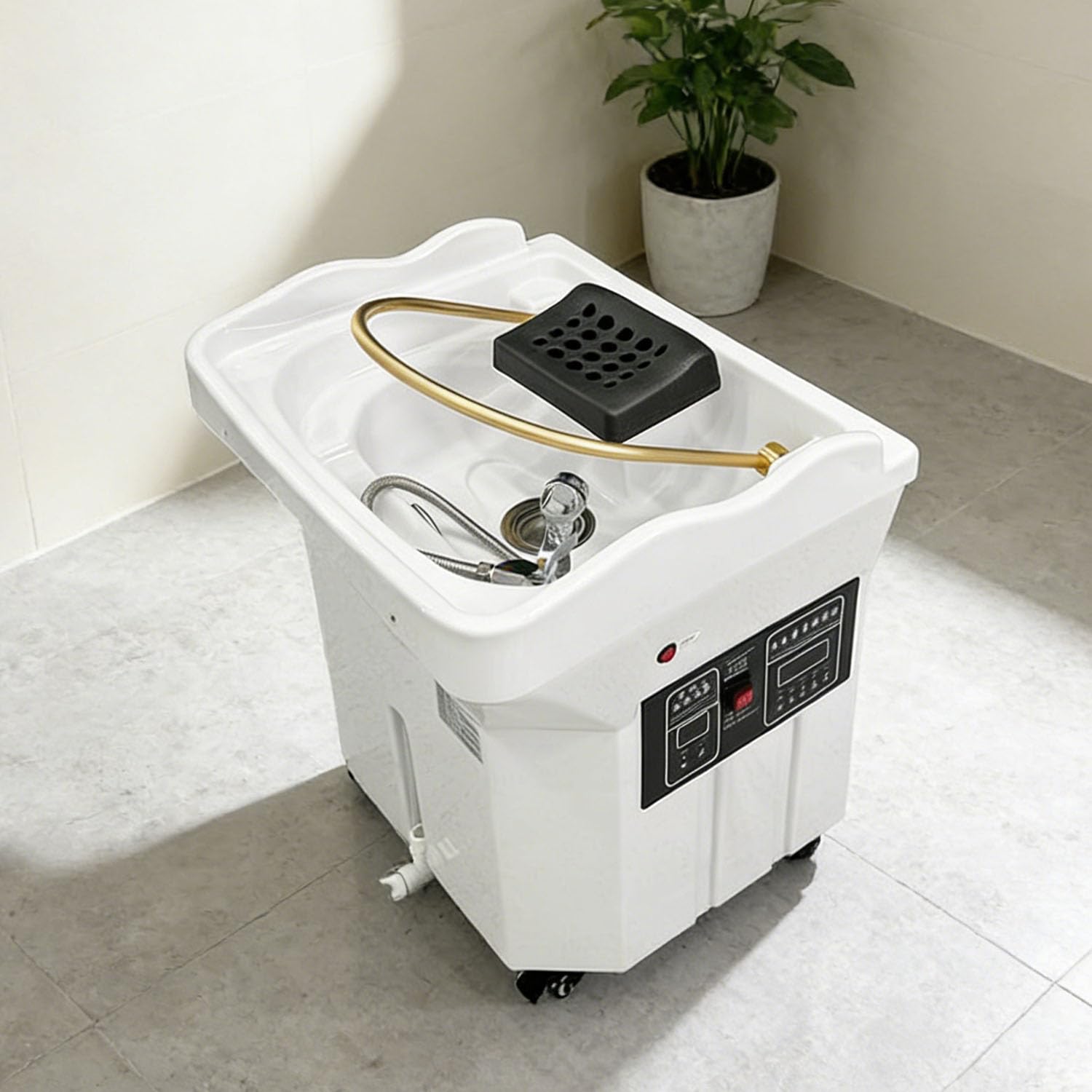 SPA Japonés lavacabezas SPA Capacidad Almacenamiento Agua 60 L Portable HeadSpa Equipment Cama de Champú de Masaje Lavabo de Champú de Circulación Agua Lavabo Champú Diseño Salones