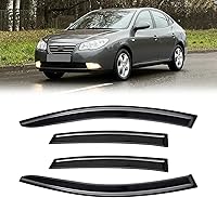 Vista 445 de Visera de ventana para Chevy Silverado 1500/GMC Sierra 1500/Avalanche/Suburban Crew Cab 2007-2013, protectores de lluvia, deflector de ventilación