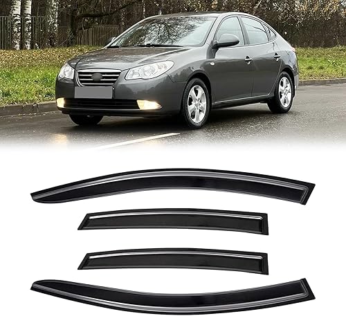 Miniatura 356 de Visera de ventana para Toyota 4Runner 2010-2024, protectores de lluvia de canal exterior, deflector de ventilación, sombra de viento, humo oscuro