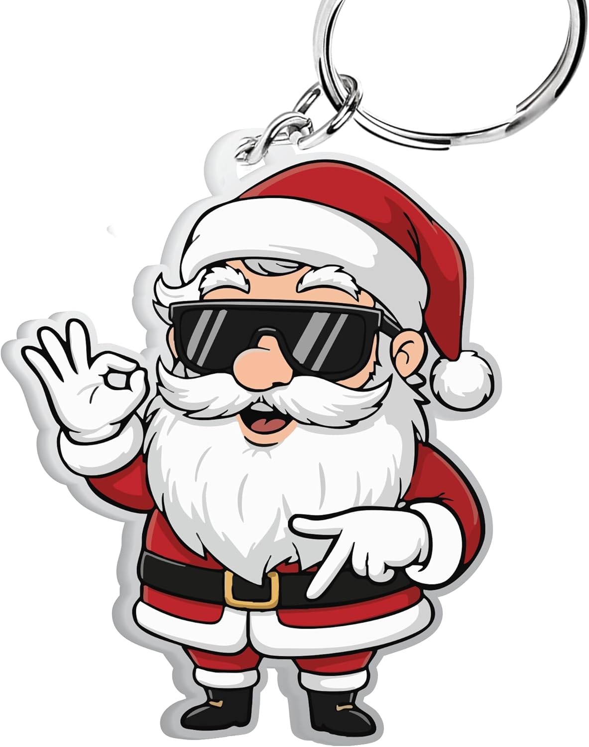 67 Meme Keychain Funny 6-7 Popular Santa Says Six Seven 6 7 Meme Keychain for Backpack, Keys, Car Mirror Bag Accessory