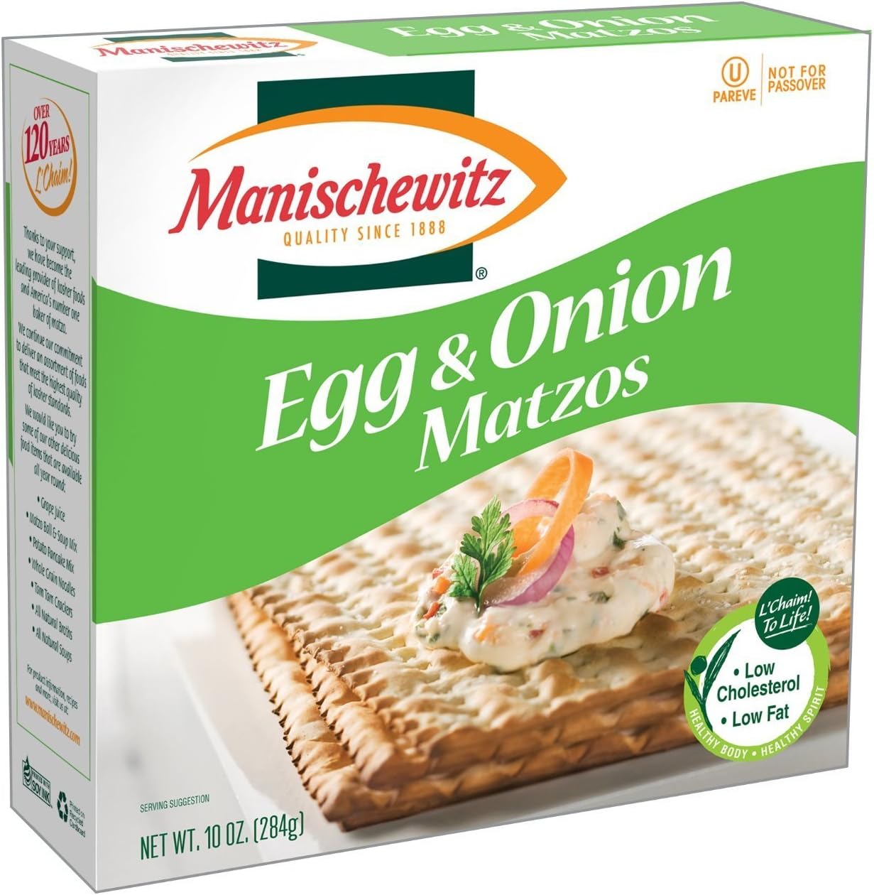 Manis Matzo Egg N Onion - 10 ounce - 12 per case.