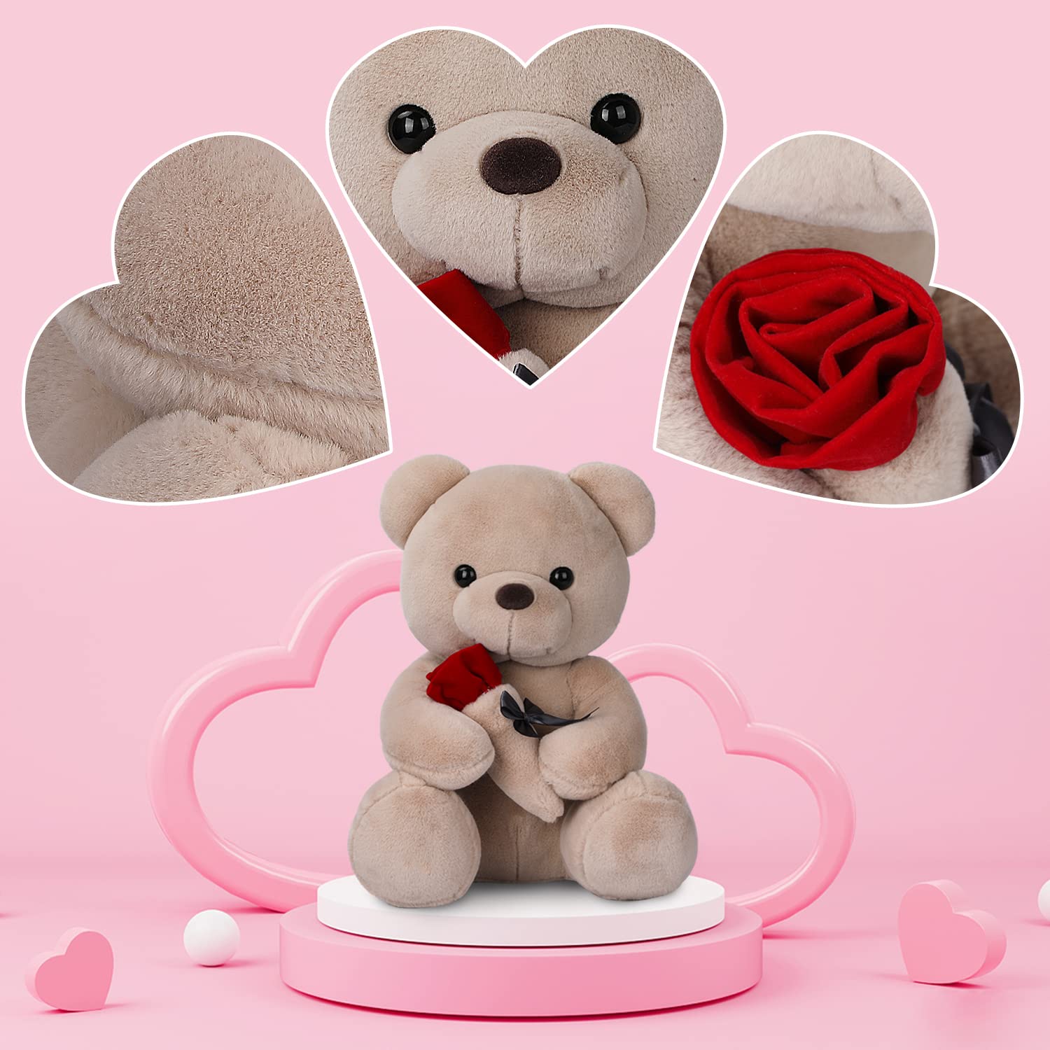 Peluche 7 Line Friends: Bruno L’orso E Il Coniglio, Coppia Perfetta Per San Valentino - Foto 2