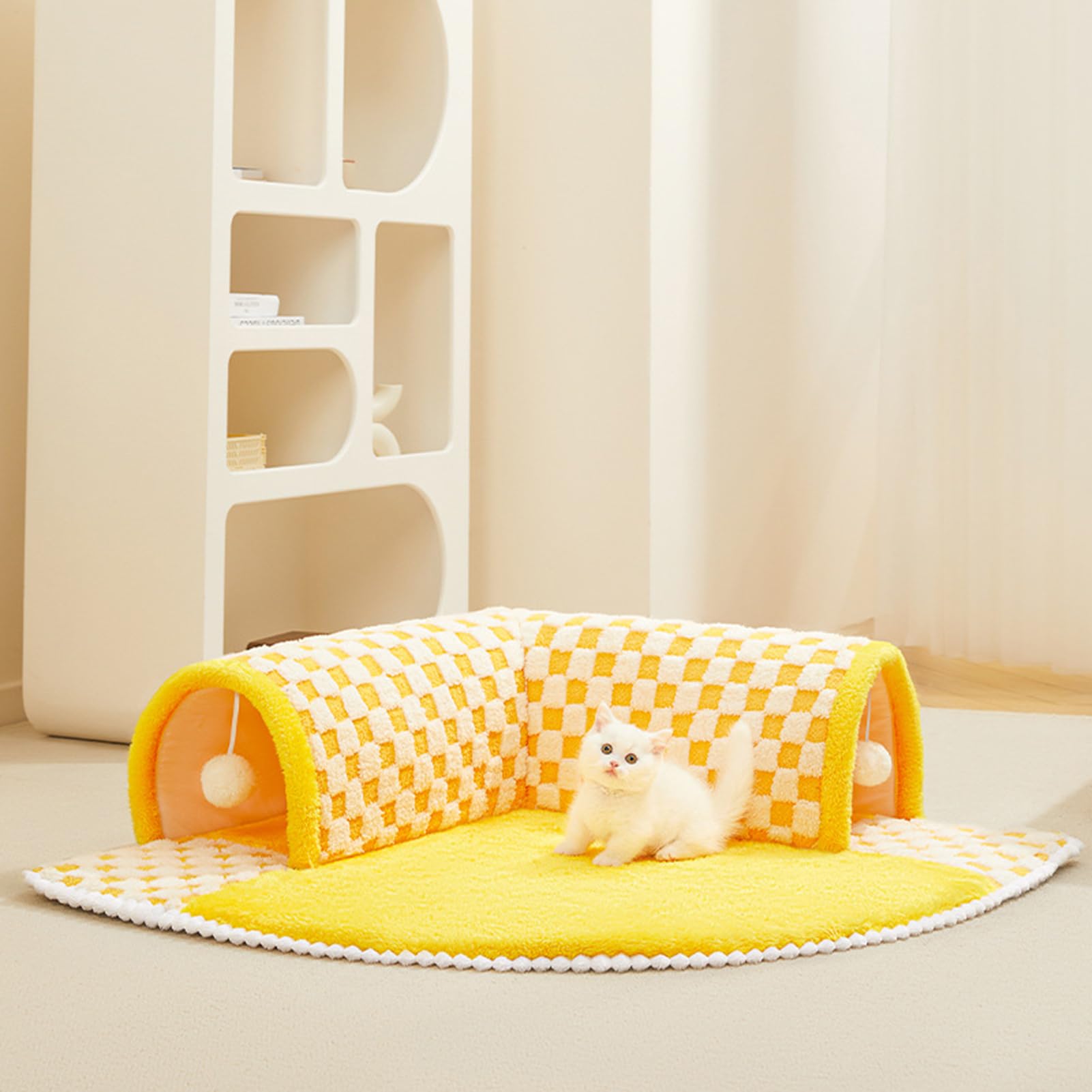 para Gatos Desmontable Parque De Juegos para Mascotas con Escondite Y Fondo | Cueva Para Gatos Con Juego De Peekaboo Para Gatitos Y Conejos Para Dormir Hacer Siestas Descansar Y Jug