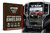 Vista 1 de Protector de pantalla de vidrio templado de 12 pulgadas para Dodge Ram 1500, 2500, 3500, 9H endurecido, antirreflejos y antiarañazos, fácil de Brillo
