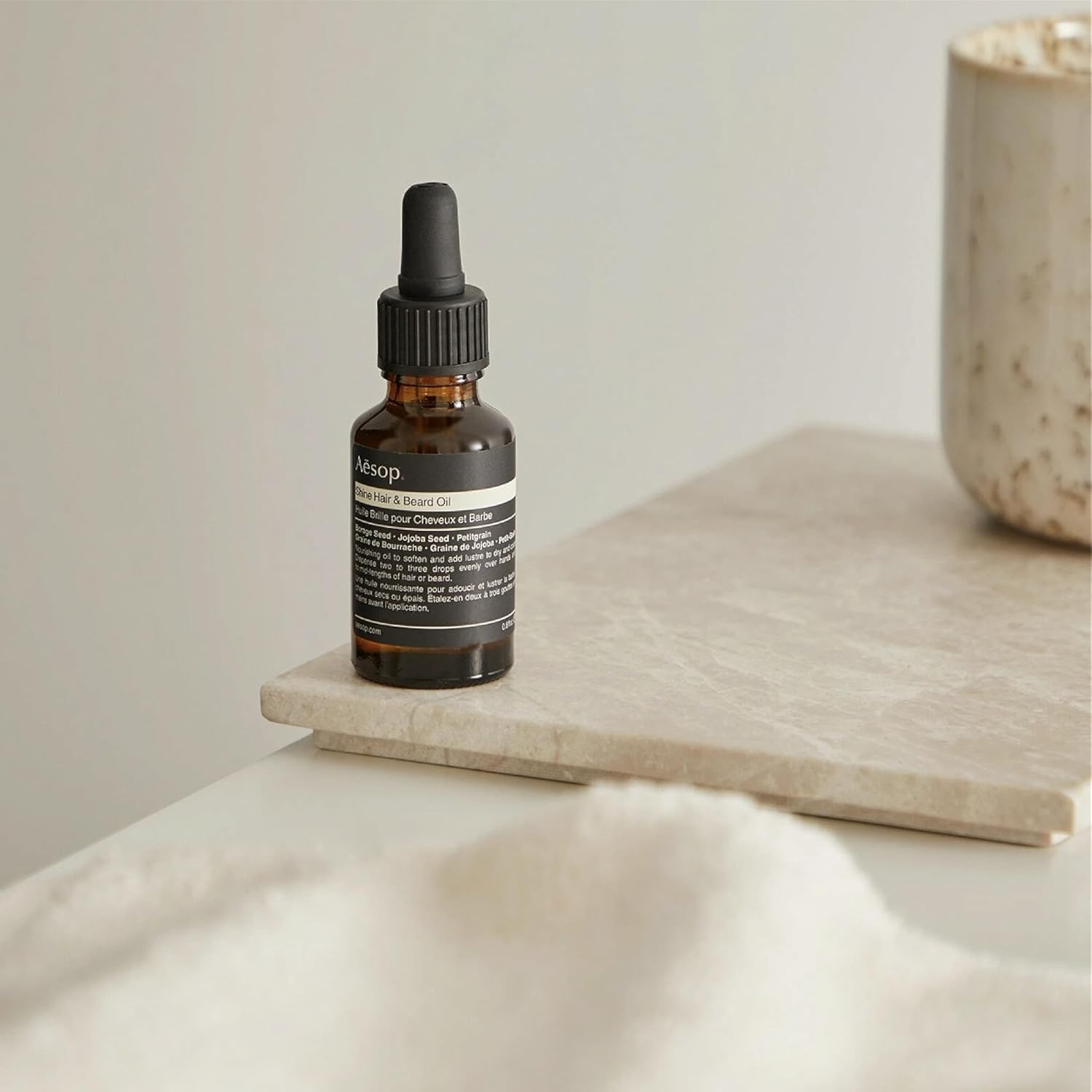 Aesop Shine Hair and Beard Oil | Moisture-Rich, Silicone-Free Oil for Full Beards and Hair | Softens Coarse Texture | No Greasy Buildup | Earthy Citrus Scent | 0.8 oz / 25 mL - Image 6