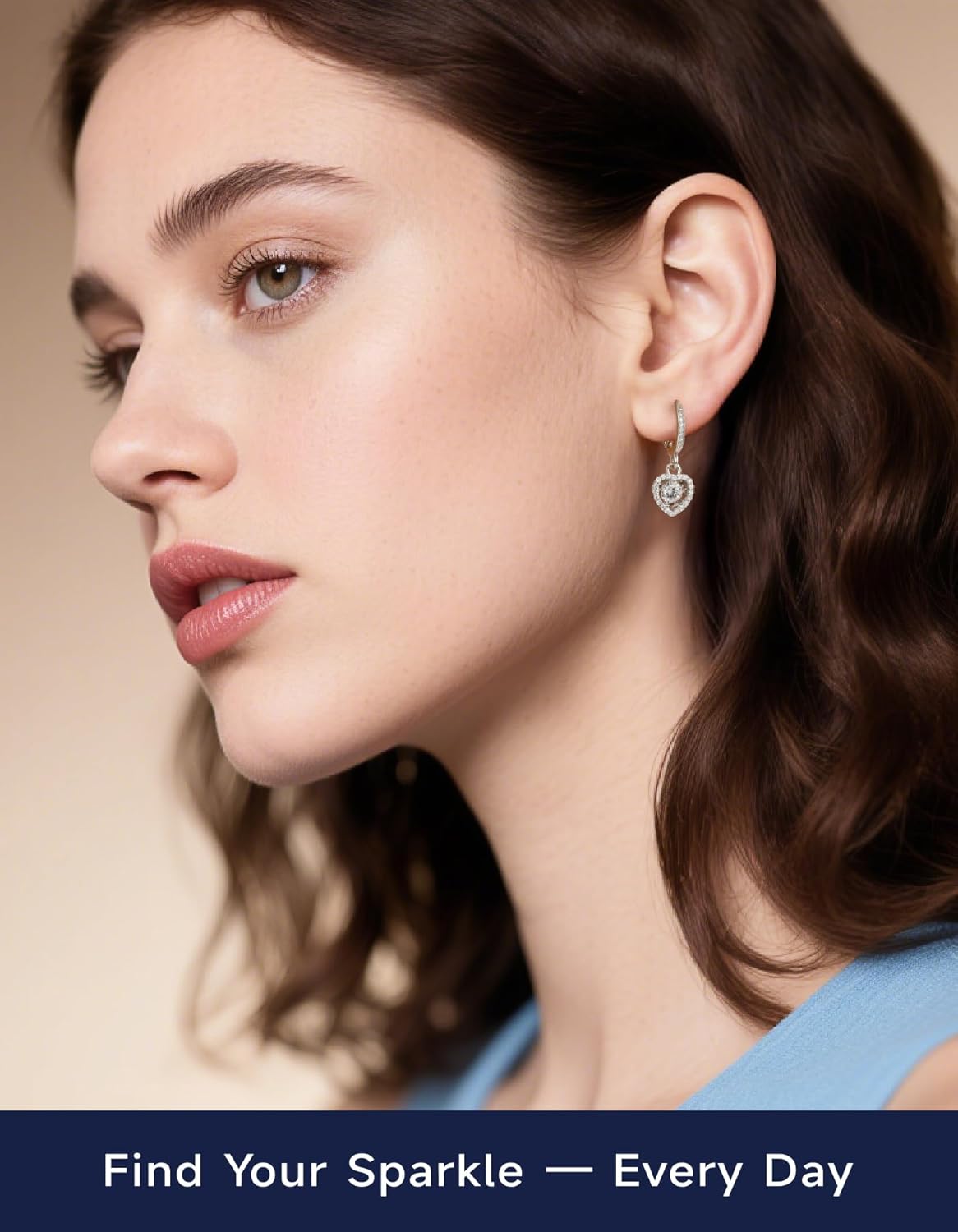 MomentWish Dangle Earrings for Women-925 Sterling Silver Moissanite Earring, Women's Gift for Valentine Birthday, D Color VVS1 Dancing Moissanite Hoops - Image 4