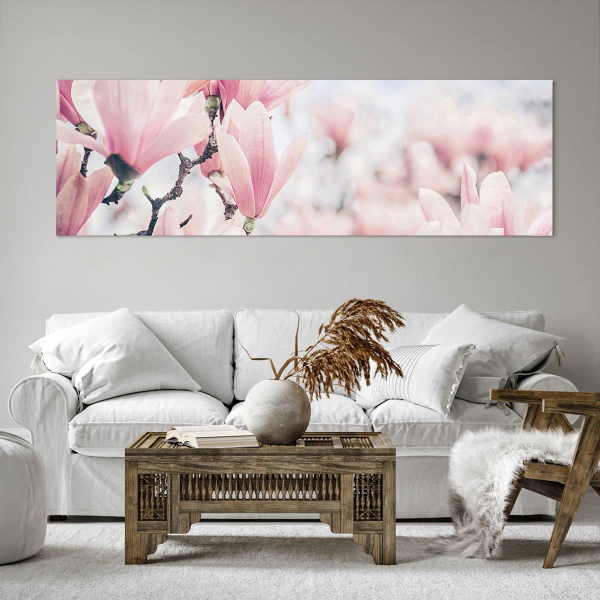Runa Art Magnolia Fiori Quadri Moderni - Made In Germany - Murali