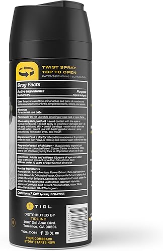 Miniatura 2 de TIDL Spray avanzado para alivio del dolor para una recuperación rápida, paquete de 2, alivio del dolor específico para el dolor muscular y