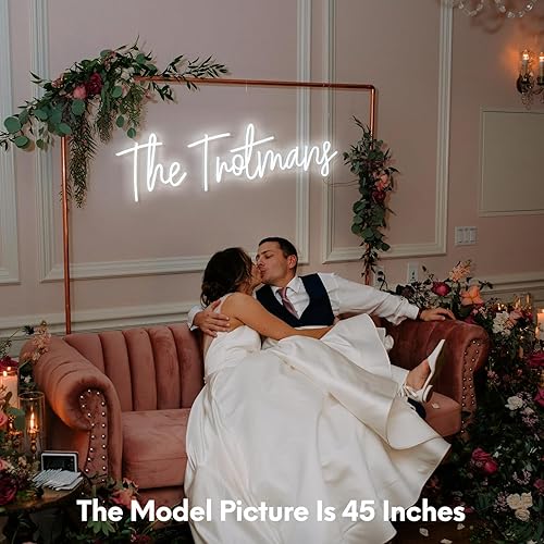 Miniatura 4 de Letrero de neón con nombre personalizado para decoración de pared, letrero de luces LED regulables para boda, fiesta de cumpleaños, regalo,