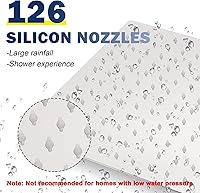 Vista 132 de NearMoon - Cabezal de regadera grande de acero inoxidable cuadrado de lujo en cascada, para instalar en el techo o la pared