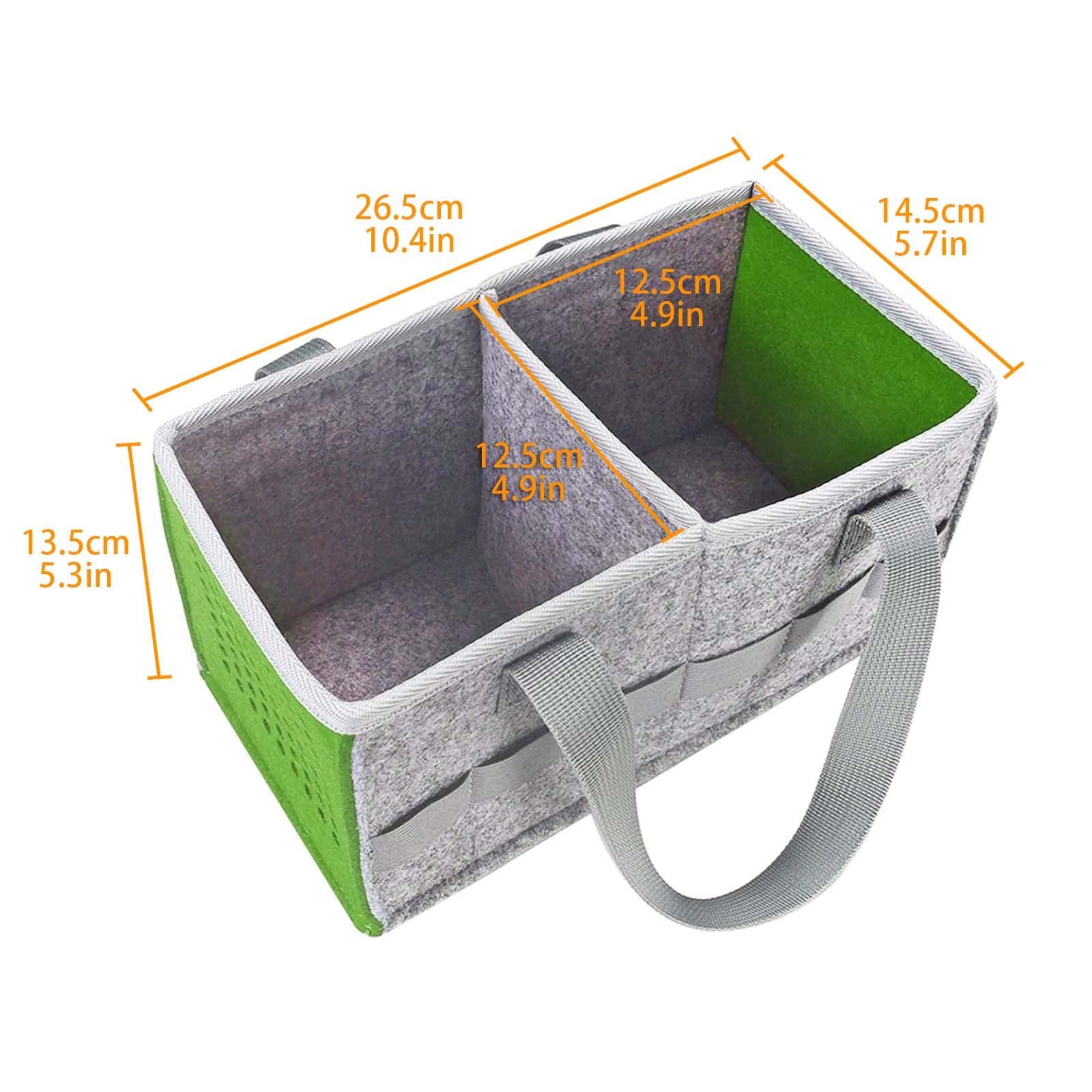 REEKNOKOL Borsa da trasporto per Toniebox Starter Set e accessori, Borsa organizer in feltro per Tonies Figurine e Toniebox Custodia da viaggio Tonies con manico per Toniebox e accessori (verde