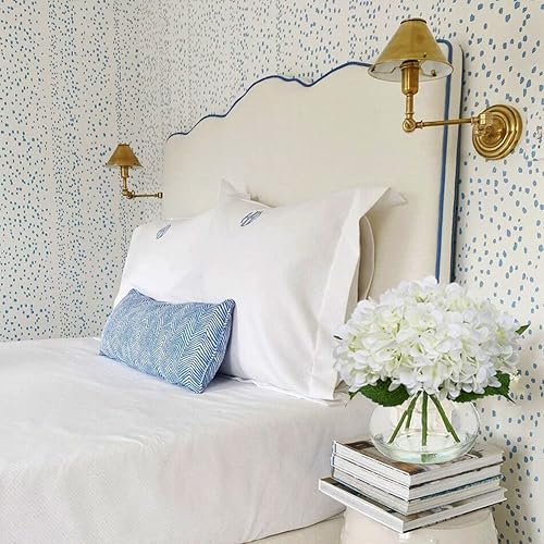 Miniatura 7 de Hollyone Flores artificiales de hortensias con jarrón, arreglos de flores artificiales de seda blanca en jarrón de vidrio con agua sintética para el