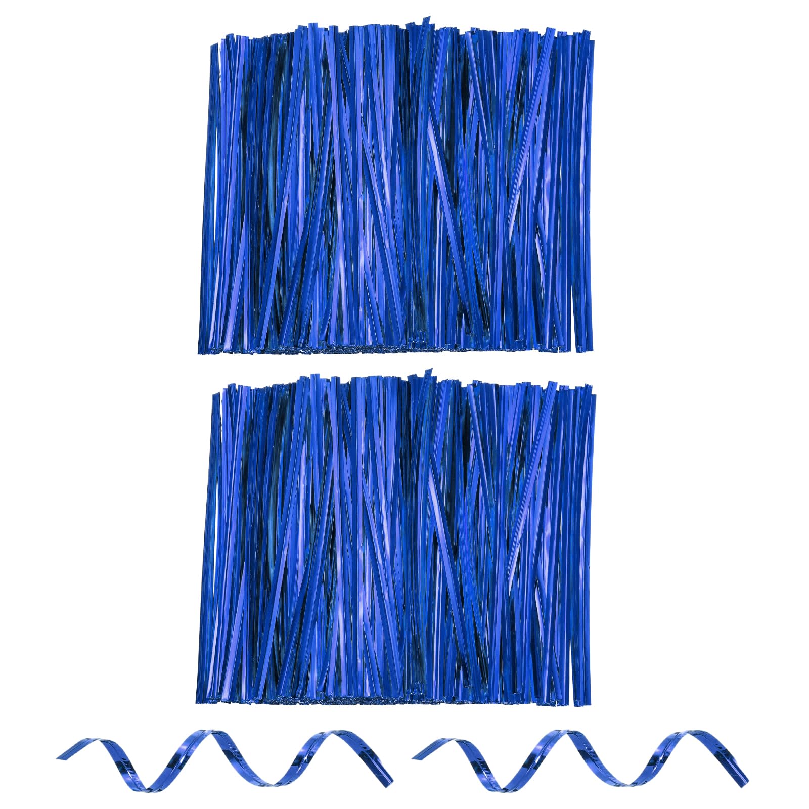 sourcing map 1600pcs Bag Twist Ties 120mm Reusable Metallic Twist Ties Wire Cable Ties Plastic Bag Sealers for Party Bread Candy Cake Present Supplies, Blue โ image 1