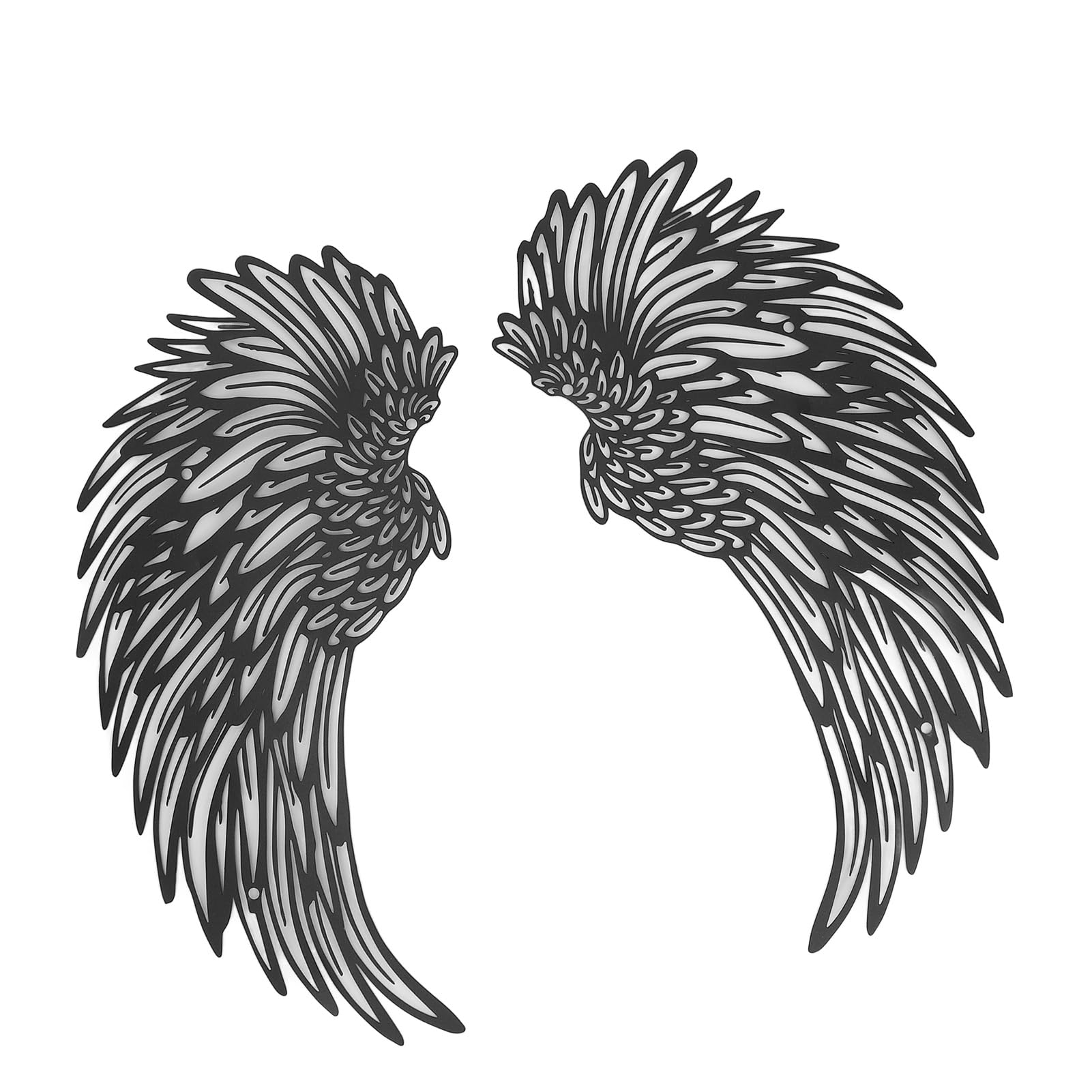 Décoration Murale Des Ailes D'ange - Art En Plumes En Métal