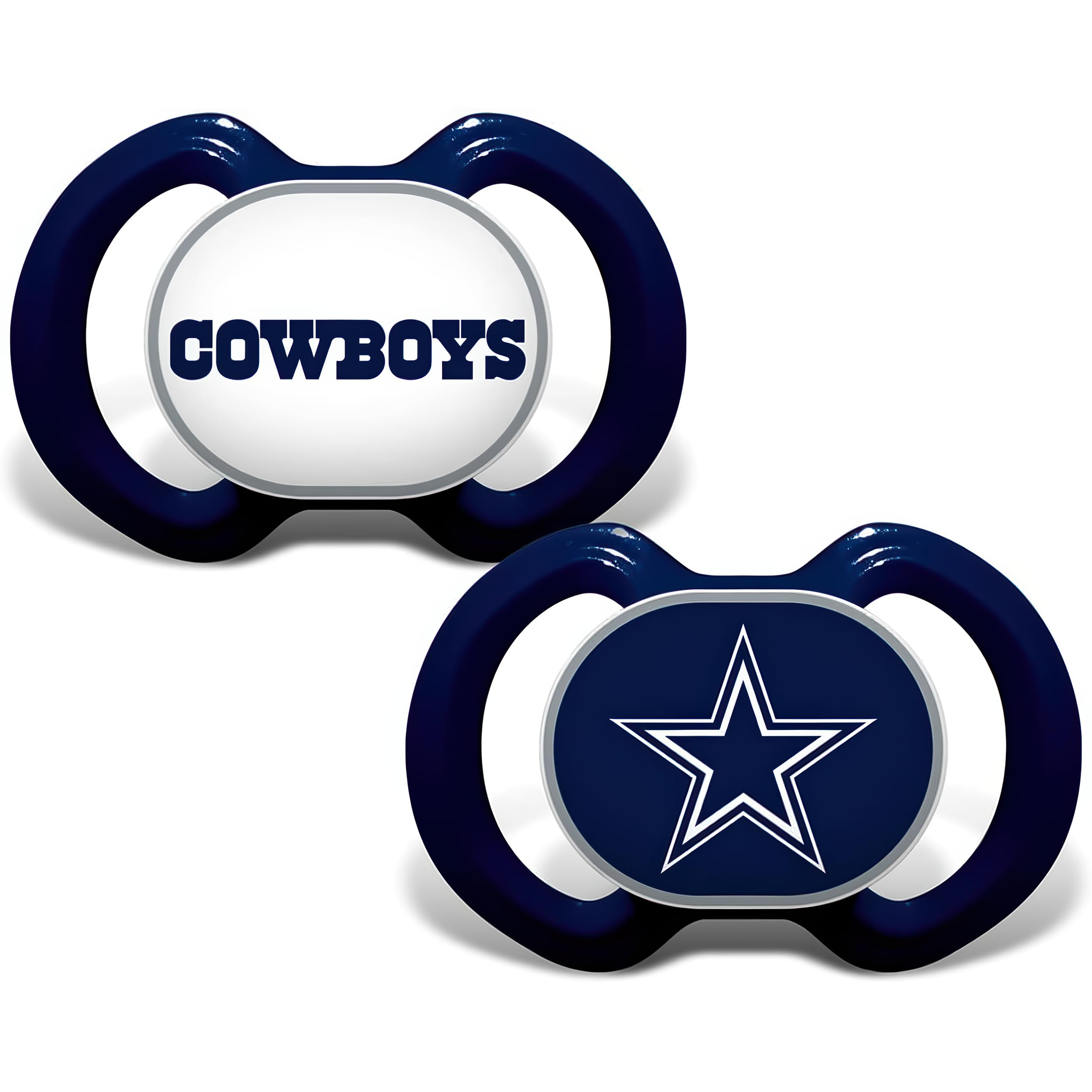 MasterPieces Baby Fanatic NFL Dallas Cowboys 2-Pack Pacifiers, One Size, Team Color