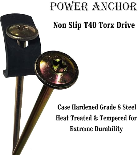 Miniatura 2 de Paquete con estacas de tienda de campaña con tornillo alimentado por taladro