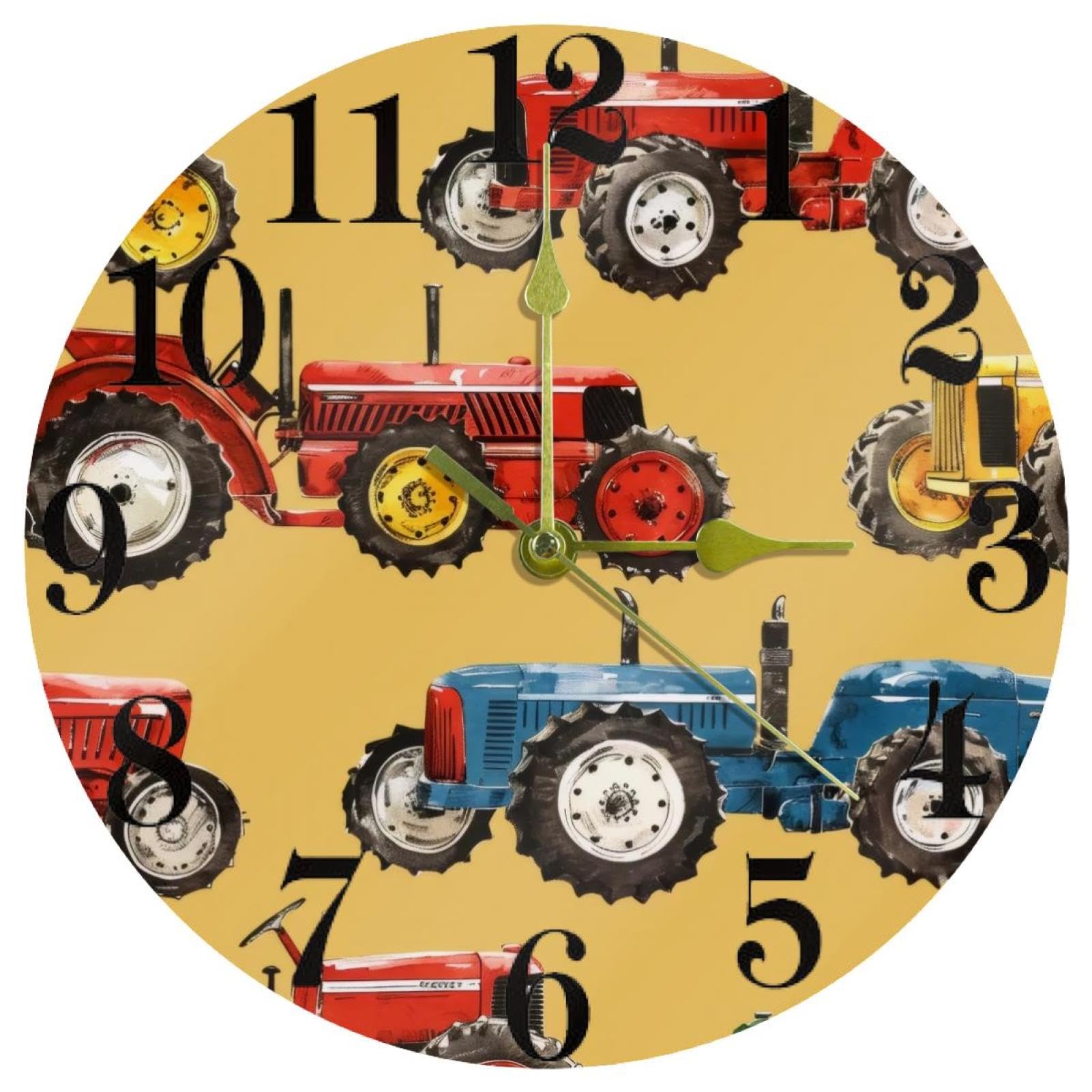 Horloge murale cuisine tracteur décoration ronde pour personnaliser votre intérieur rustique