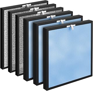 3 Sets Replacement Filters for HSP001 Smart True HEPA, 4 Stage Filtration of Fine Pre-Filter, Activated Carbon, Cold Catalyst and H13 True HEPA Filter