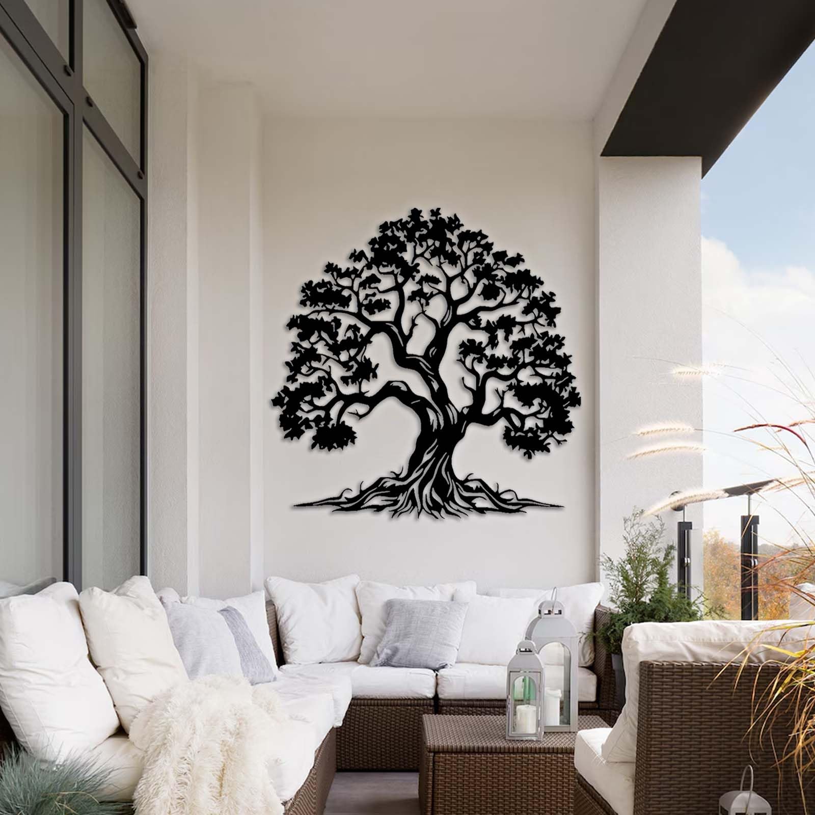 Metalen wanddecoratie Afrikaanse boom te koop