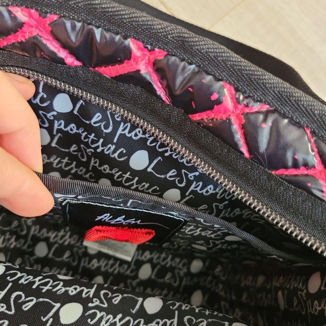 希少【レスポートサック×ALBCN】キルティング ショルダーバッグ 黒×ピンク Amazon.co.jp: レスポートサック×ALBCNコラボキルティング