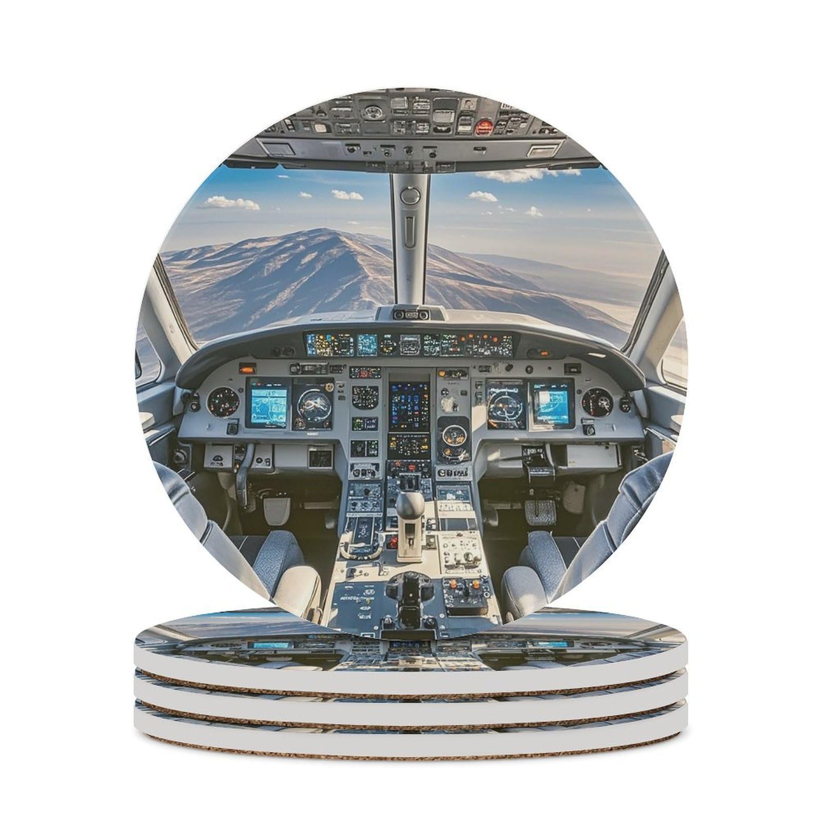 Dessous de verre céramique résistant chaleur anti-rayure x4