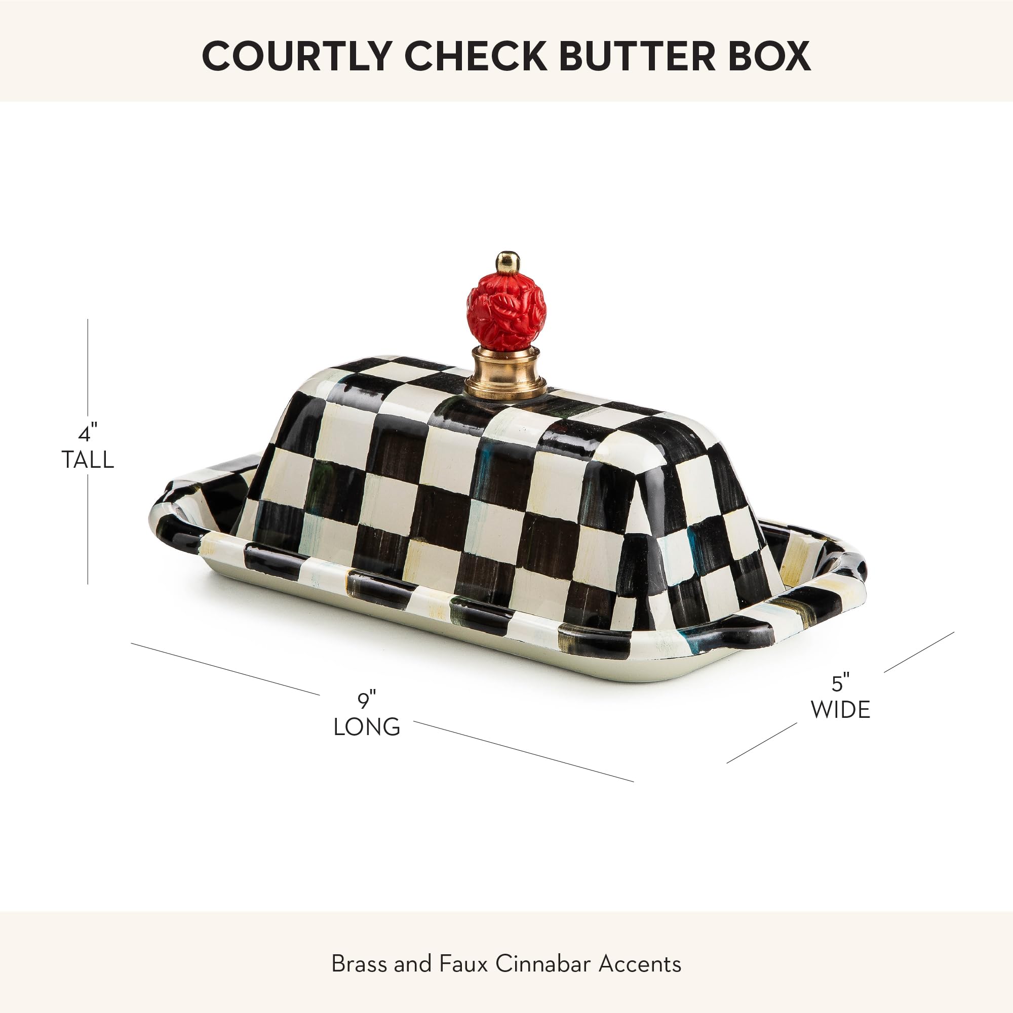 Amazon.com | MACKENZIE-CHILDS Enamel Butter Box, Cute Lidded