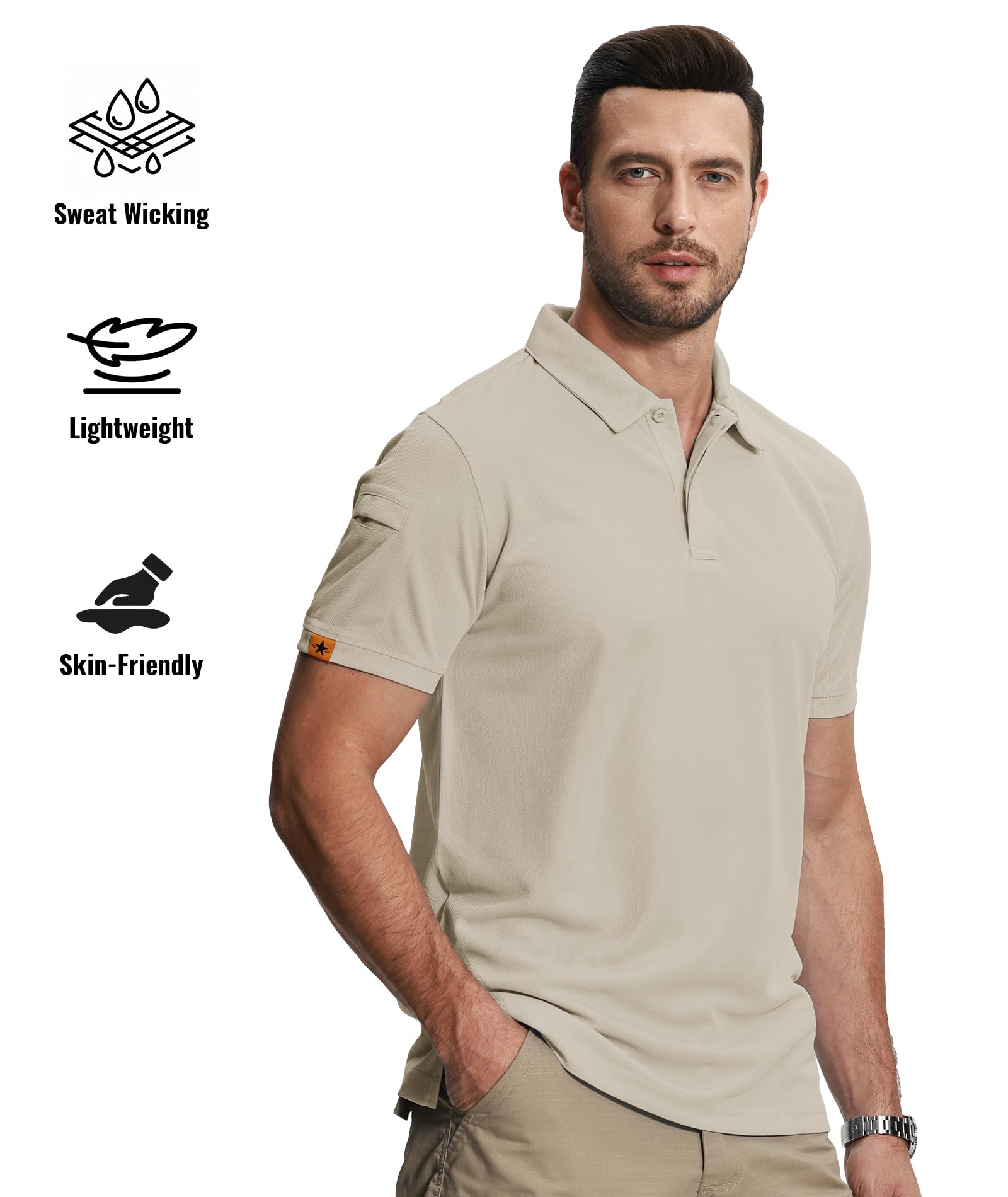 SCODI Herren-Polo-Shirts, kurzärmelig, sportlich, Golf-Poloshirt für Herren, lässiger Kragen, Sommer, Multipack-T-Shirts, 5er-Pack