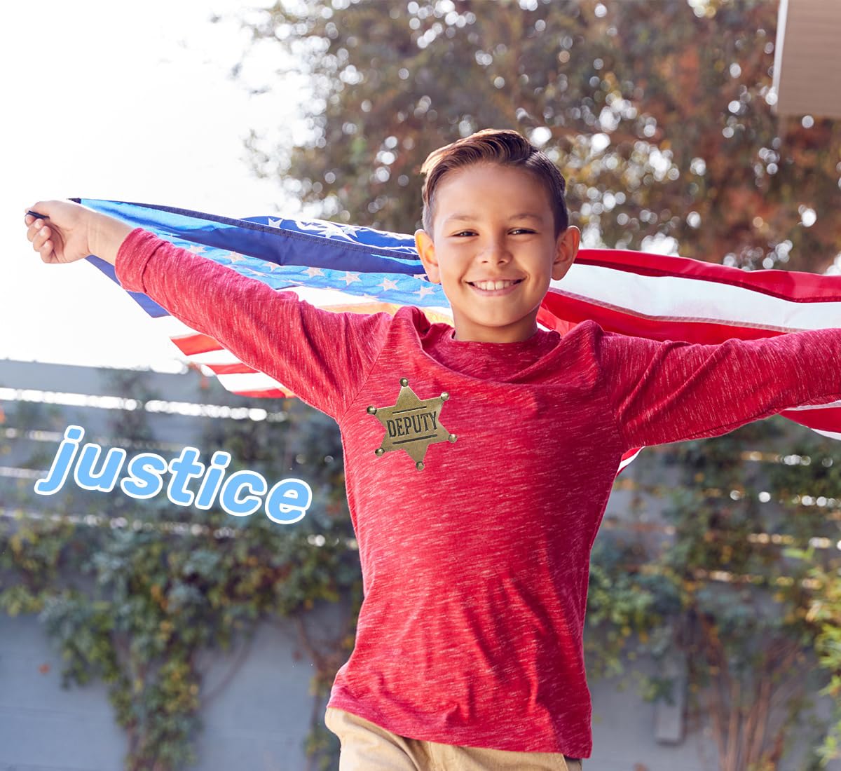 8pcs DEPUTY Sheriff Badge - Halloween Decoration for Adults - Funny Pins - Cowboy Vest Accessory - Team America World Police - Perfect for Labra'dors Lovers!