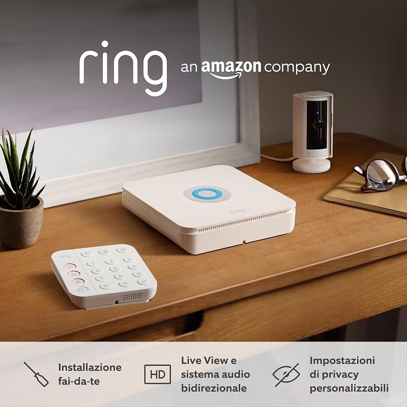 Ring Alarm M con videocamera interna — la centralina d’allarme e l’occhio in casa in un solo kit