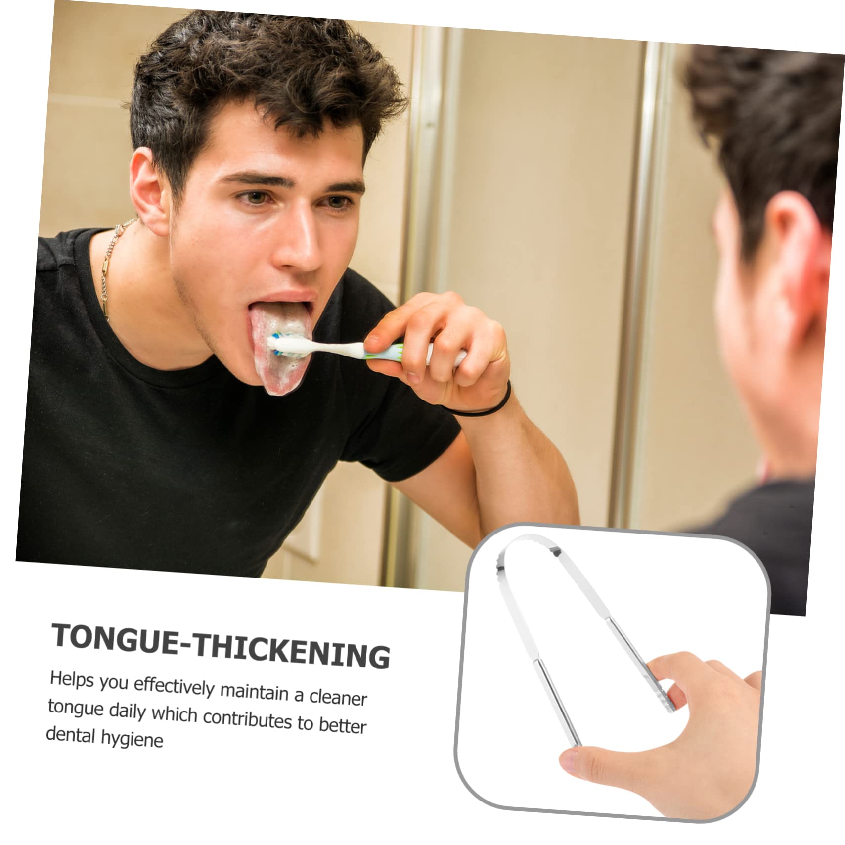 FRCOLOR 10 Pezzi raschietto per lingua portatile tongue scraper raschietti per la lingua per l'igiene orale prodotti per la pulizia raschietto per l'igiene orale pulito
