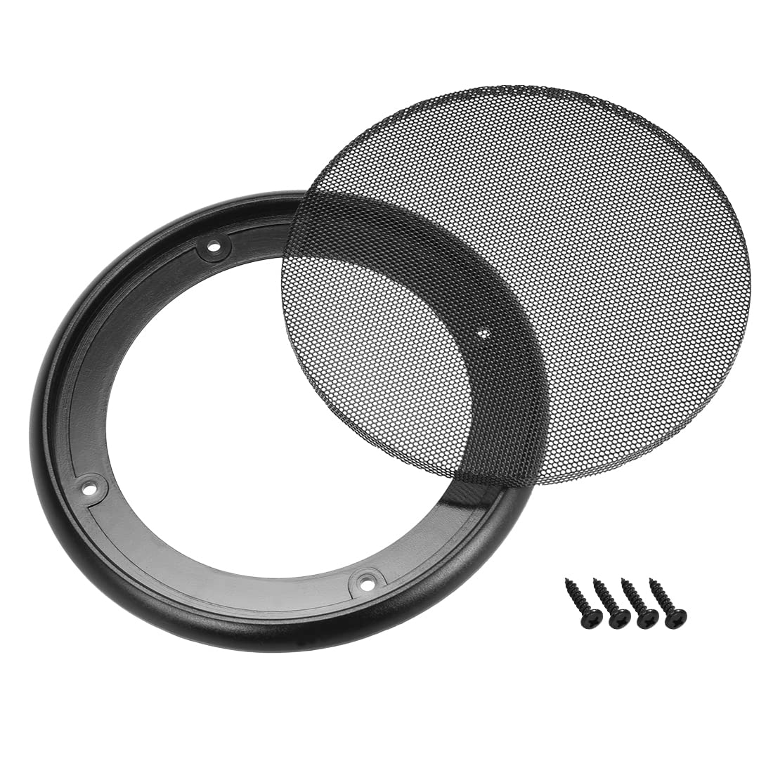 Lot De 2 Grilles Haut-Parleur 66mm - Protecteur Woofer Décoratif Noir
