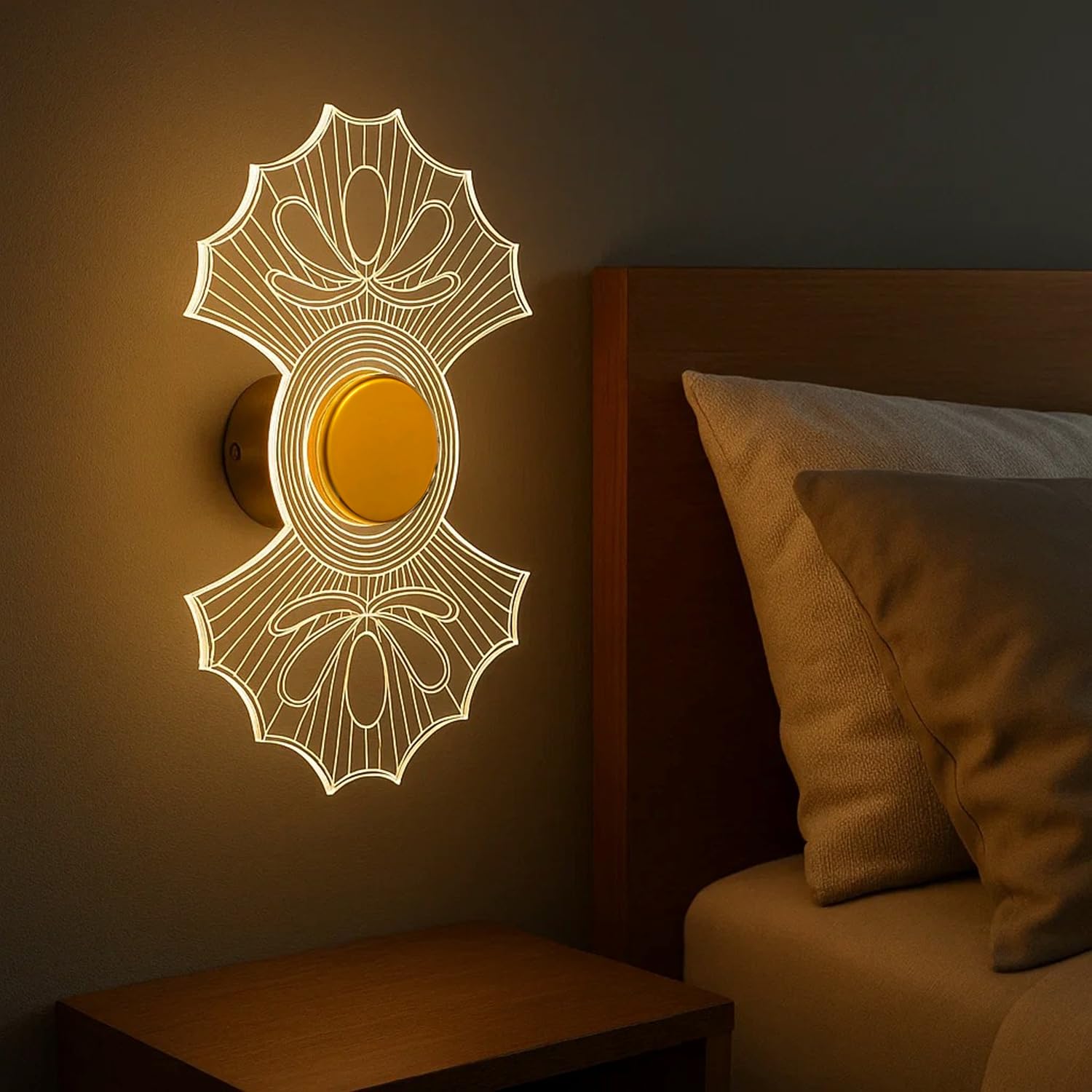Luxury Diamond Wall Light - Antique Gold LED -22