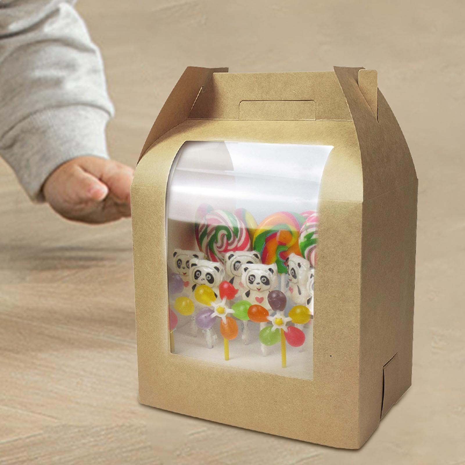 Scatole Portacake Pop - Confezione Da 2 Pezzi, Con 18 Fori, Finestra Trasparente, Per Trasporto E Presentazione