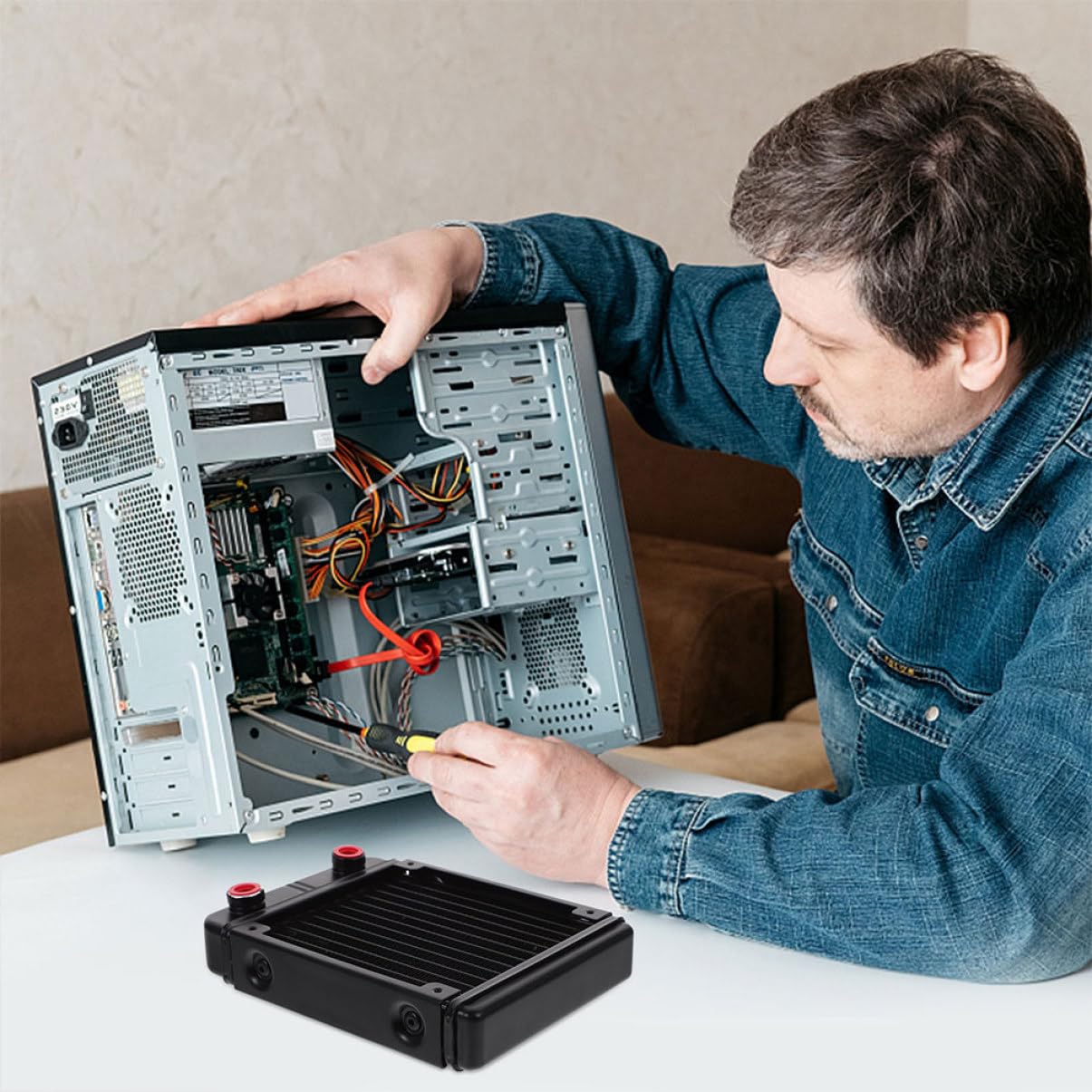 MAGICLULU 2 Pezzi Raffreddamento Liquido per GPU da Dissipazione Calore per Installazione Facile e Manutenzione Veloce