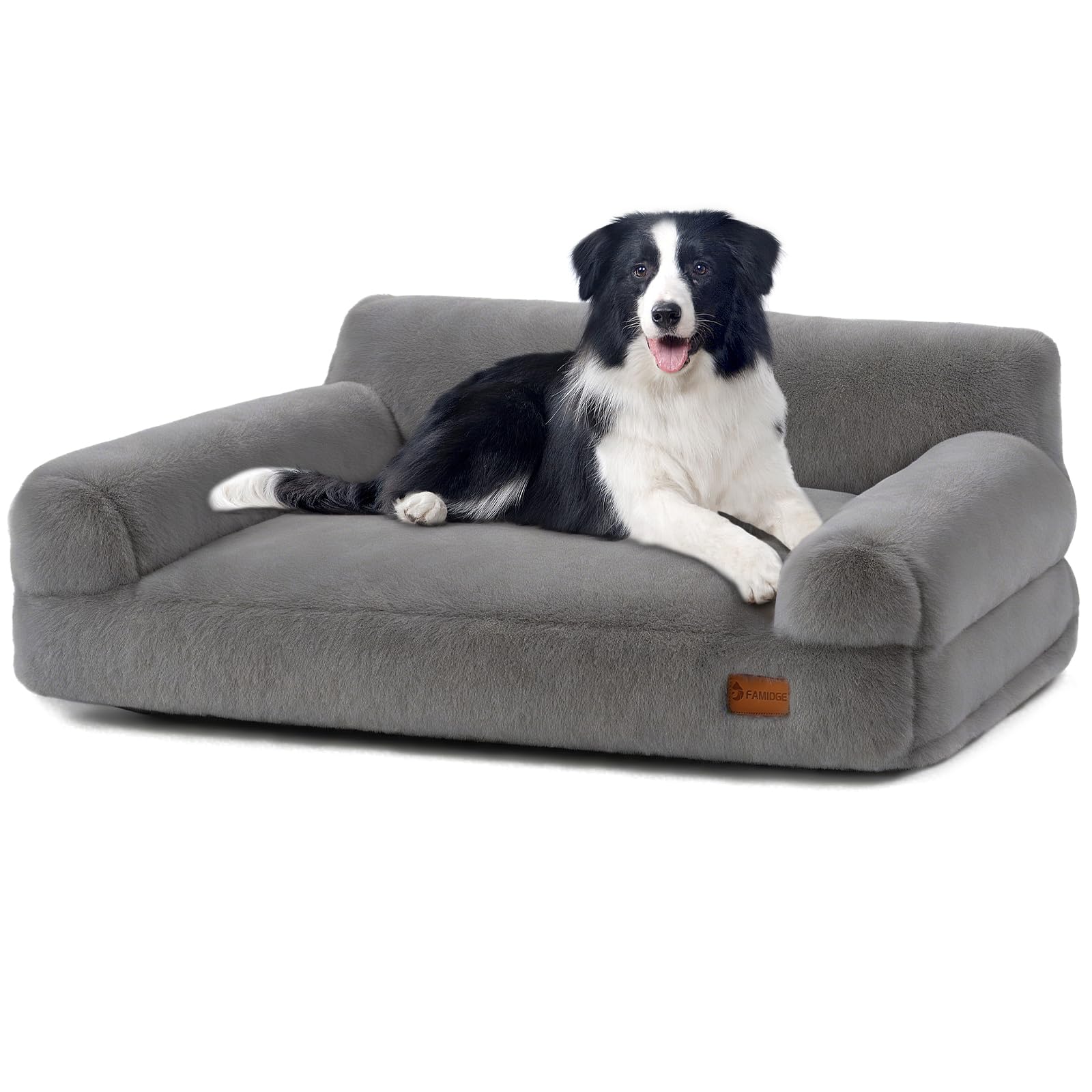 FAMIDGE Dog Couch Bed - Cat Bed for Indoor Cats, Calming Pet Sofa Puppy Sleeping Nest with Removable Washable Cover, Cute Dog Puppy Couch and Lounge